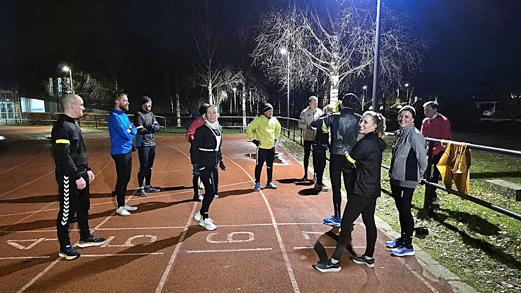 Løbetræning på Rødovre Stadion